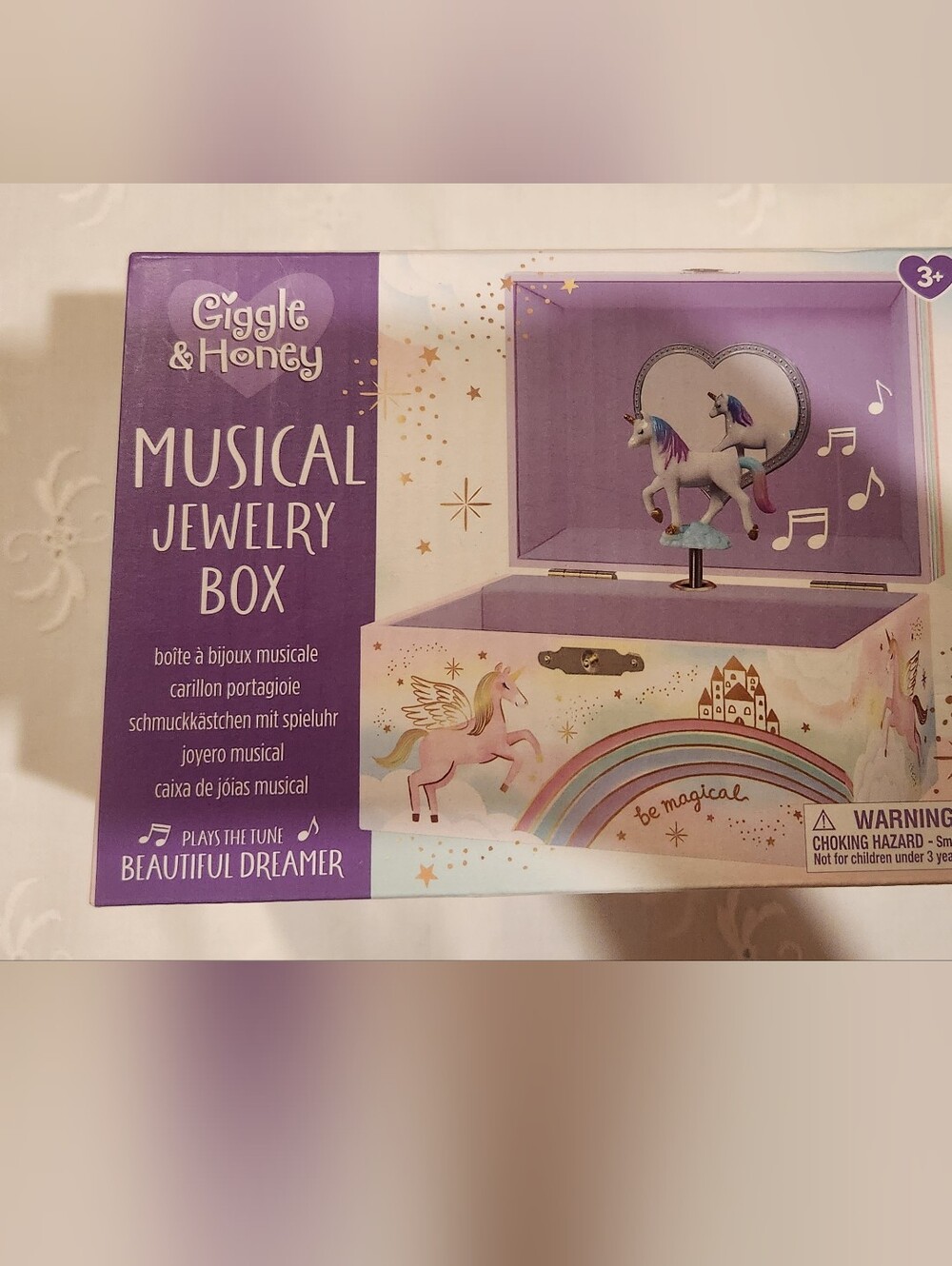 Purple Musical Jewelry Box - Beautiful Dreamer